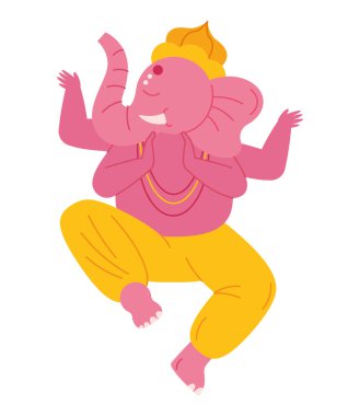 ganesha chaturthi character indian isolated clipart