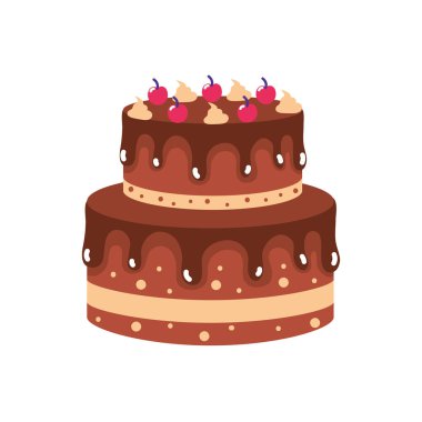 çikolatalı pasta doğum günü partisi.