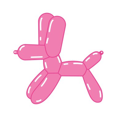 Doğum günü partisi balonu şeklindeki köpek izole edilmiş