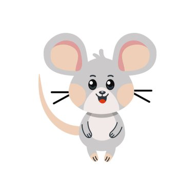 Mutlu yüzlü şirin bir fare.