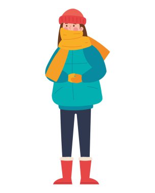 Moda kıyafetleri giyen kadın izole edilmiş.