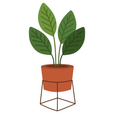 Kapalı alanda yeşil yapraklar izole edilmiş.