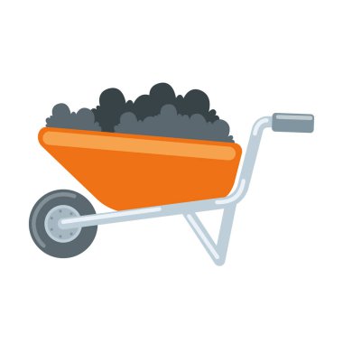 el arabası yapı aracı izole edilmiş simge