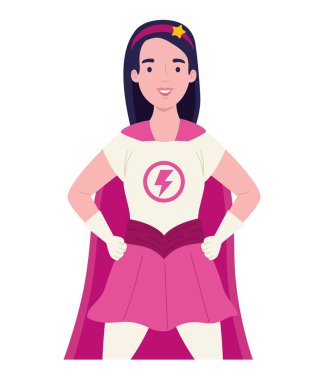 Kız gücü güçlü kadın izole edilmiş