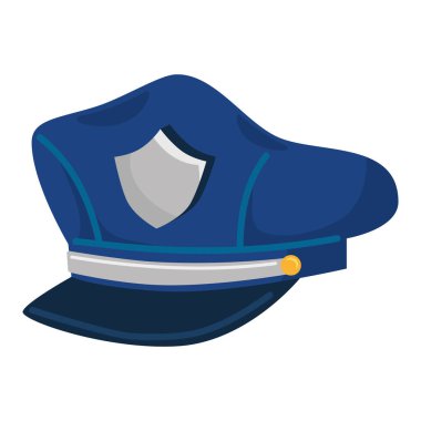 polis şapkası üniforması ikonu izole