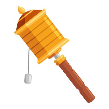 Budist dua tekeri ikonu izole etti