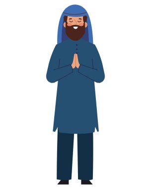 Müslüman sakallı erkek karakteri izole edildi