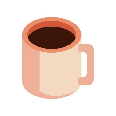 Kahve fincanı izole edilmiş ikon içer