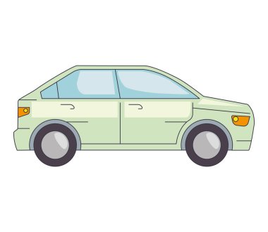 Sedan araba taşıma simgesi izole edildi