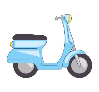 Ulaşım klasik motosiklet izole simgesi