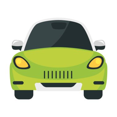 elektrikli araç ön görünümü izole edildi