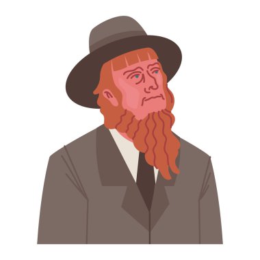 Amish yetişkin adam izole tasarım