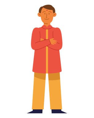 Geleneksel giysili Hindu adam izole edilmiş.