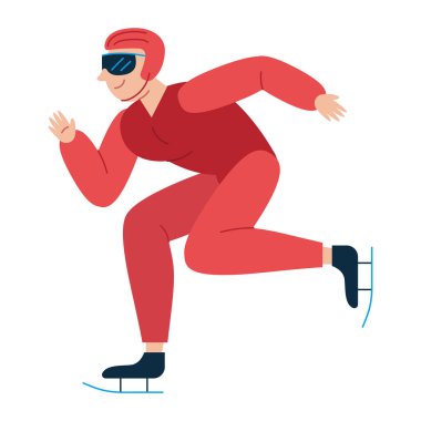 Buz patenindeki biatlon insanı izole edilmiş tasarım