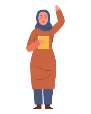 Kuran 'ı olan Müslüman kadın izole edilmiş.