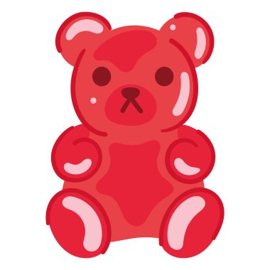 sakız şekeri ayı simgesi izole