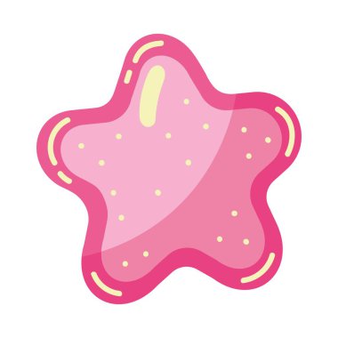 gum candy star icon isolated clipart