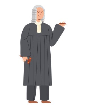 Hakim insan karakteri izole tasarımı