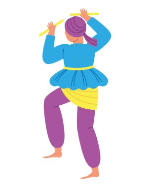 Hintli yetişkin dansçı.