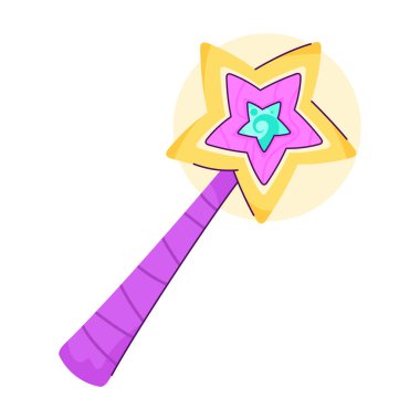 sihirli değnek fantezi simgesi izole