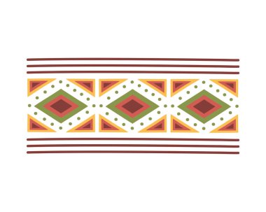 Afrika kültürü geometrik tasarım sınırı izole edildi