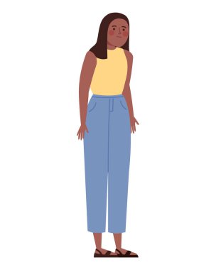 Depresyon geçiren genç bir kadın.