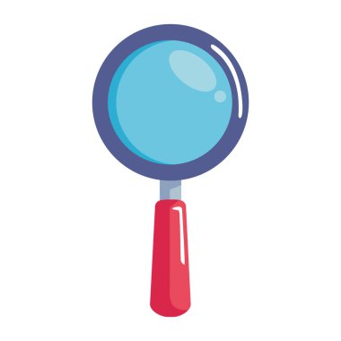 büyütme cam eğitim simgesi izole