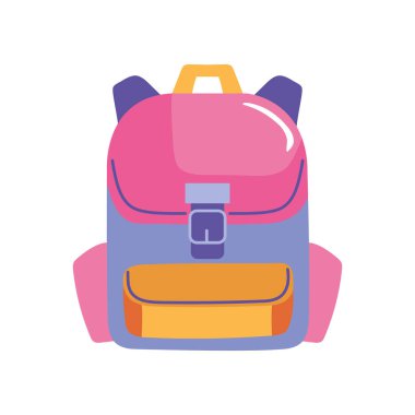 okul sırt çantası eğitim simgesi izole