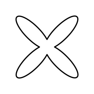 doğrusal çiçek geometrik şekli izole