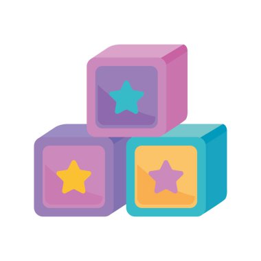 bloklar bebek oyuncak izole simgesi