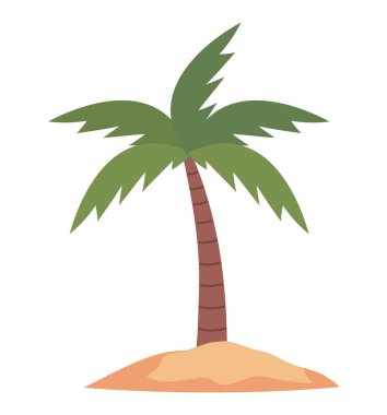 tropikal palmiye ağacı simgesi izole