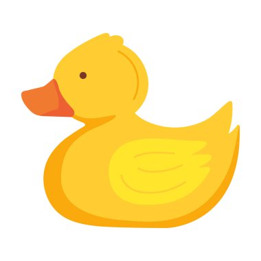 plastik ördek bebek oyuncağı izole edilmiş simge