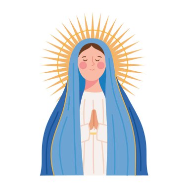 Mucizevi bakire karakter izole edilmiş simge