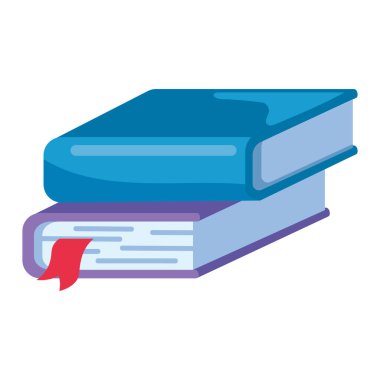 Okul kitapları eğitim simgesi izole