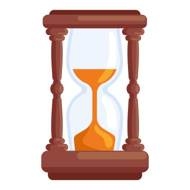 Kum saati simgesi izole edilmiş tasarım