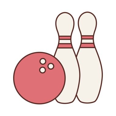 bowling malzemeleri izole edilmiş tasarım