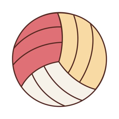 Voleybol spor ekipmanları izole edilmiş simge