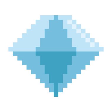 Video oyunu ögesi pikselli elmas izole