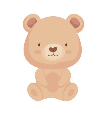 Bebek partisi oyuncak ayısı izole edilmiş