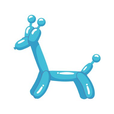 Balonları izole edilmiş zürafa figürü.