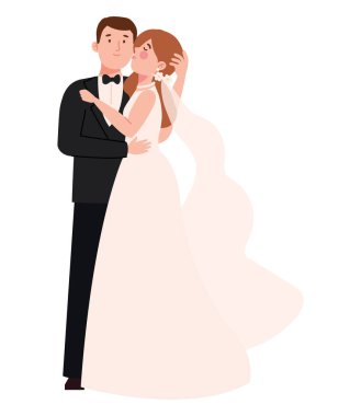 Seçkin düğün ikonu izole edildi