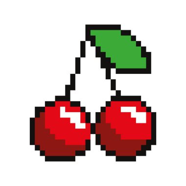 Video oyunu kiraz pikselli izole