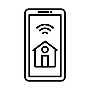 akıllı ev uygulaması izole edilmiş satır simgesi