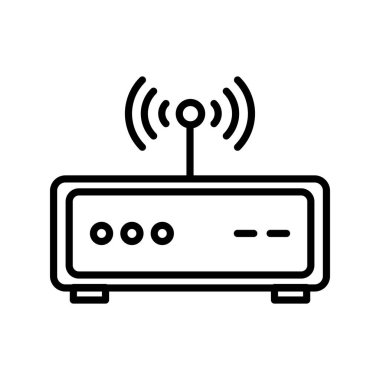 router akıllı ev izole çizgi simgesi