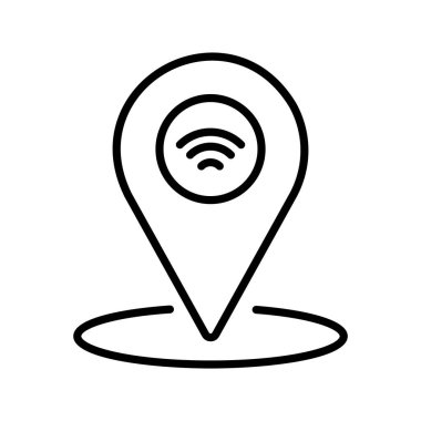 akıllı ev konumu izole edilmiş çizgi simgesi
