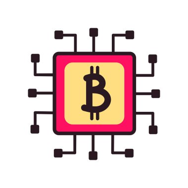 Şifreleme para birimi bitcoin dijital simgesi izole
