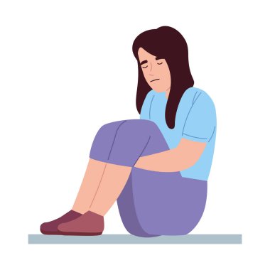 Depresyon hastası bir kadın.