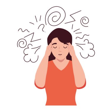 Depresyondaki mutsuz kadın