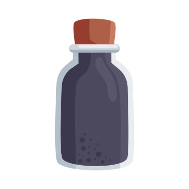 Klasik mürekkep şişesi simgesi izole edildi