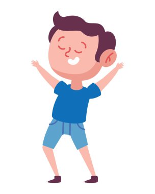 Çocuk dans müziği karikatürü izole edildi